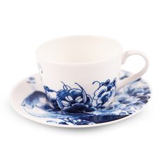 Royal Delft Peacock Symphony Thee/Cappuccinokop en -schotel