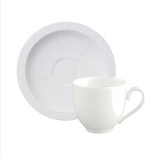 Villeroy & Boch White Pearl Espressokop en schotel 0,10 liter | OnlineServies.nl