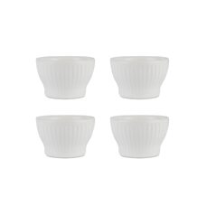 Aida Groovy White Eierdop - set 4-delig