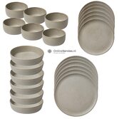 AIDA Raw Sandy Beige startset 24-delig, 6-persoons kopen? OnlineServies.nl