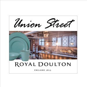 Royal Doulton Union Street Teal Blue ovale serveerschaal 39 cm sfeer art. nr. 40012628