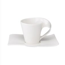 villeroy en boch new wave koffiekop en schotel  200 cl  1025251291